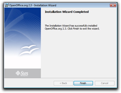 Installation Completed dialog box