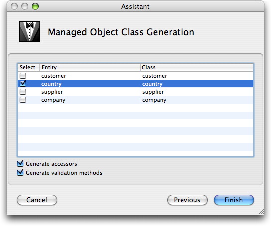 Managed Object Class Generation Assistant